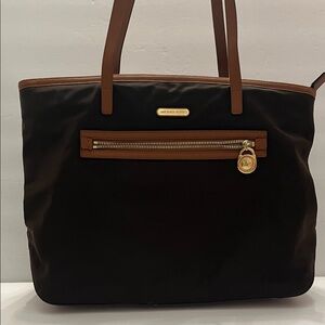 Michael Kors Dark Brown Tote with Brown and Gold Accents